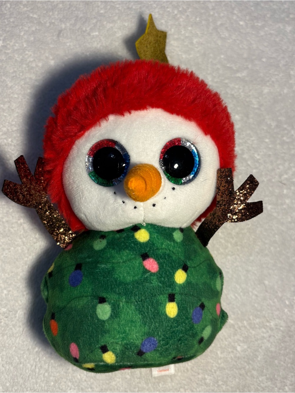Ty Beanie Boos Garland the Christmas Tree Snowman Stuffed Animal Plush Plushie